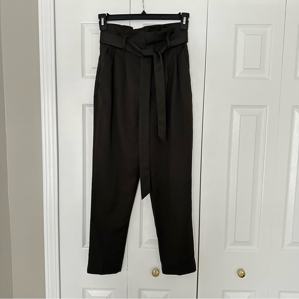 H&M Green Paper Bag Pants
